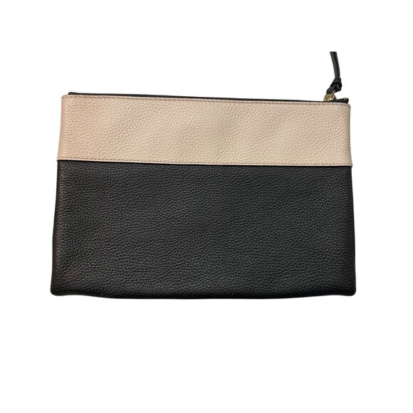 Kate Spade New York Clutch Used Leather Black Beige - Picture 2 of 16